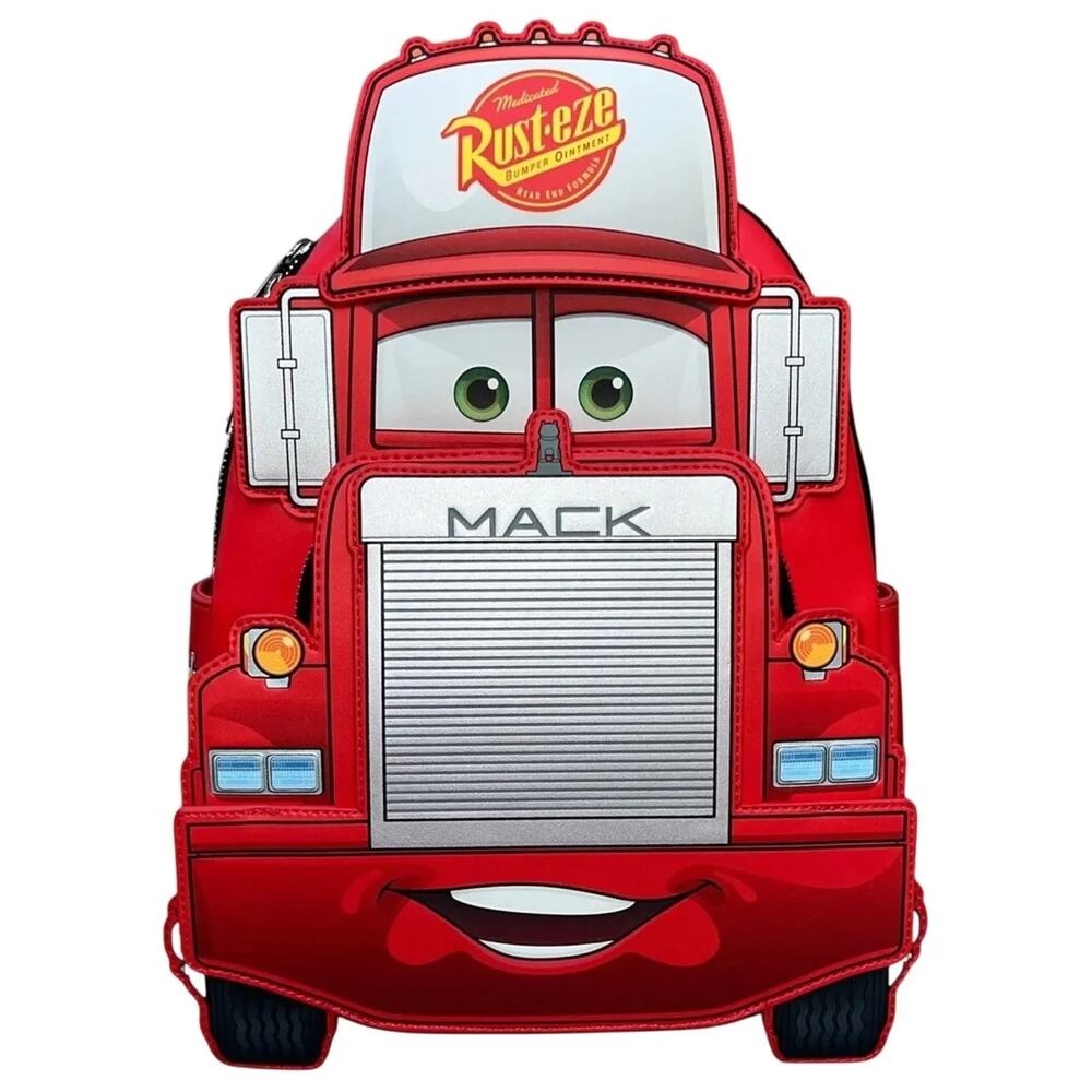 LOUNGEFLY DISNEY PIXAR CARS MACK COSPLAY LIGHT UP MINI BACKPACK NWT